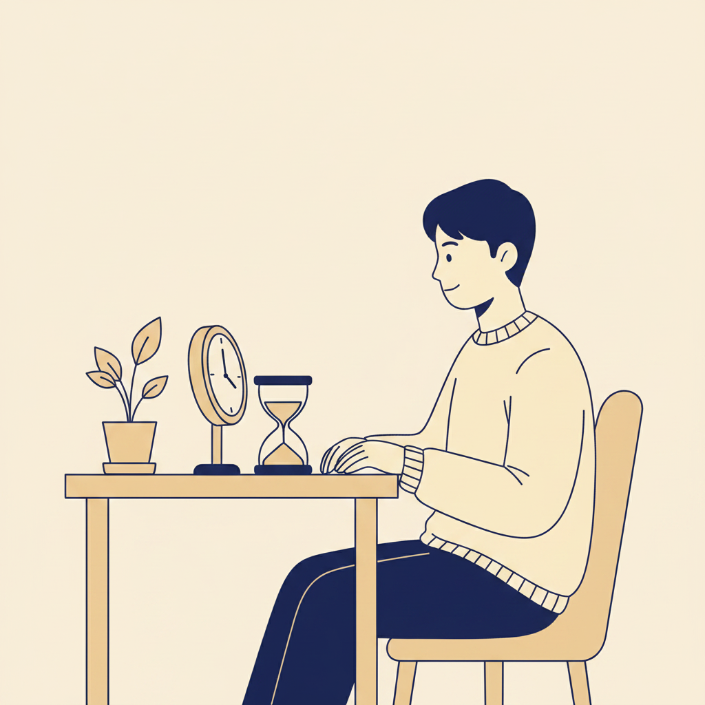 임금채권 시효 3년 모래시계 일러스트